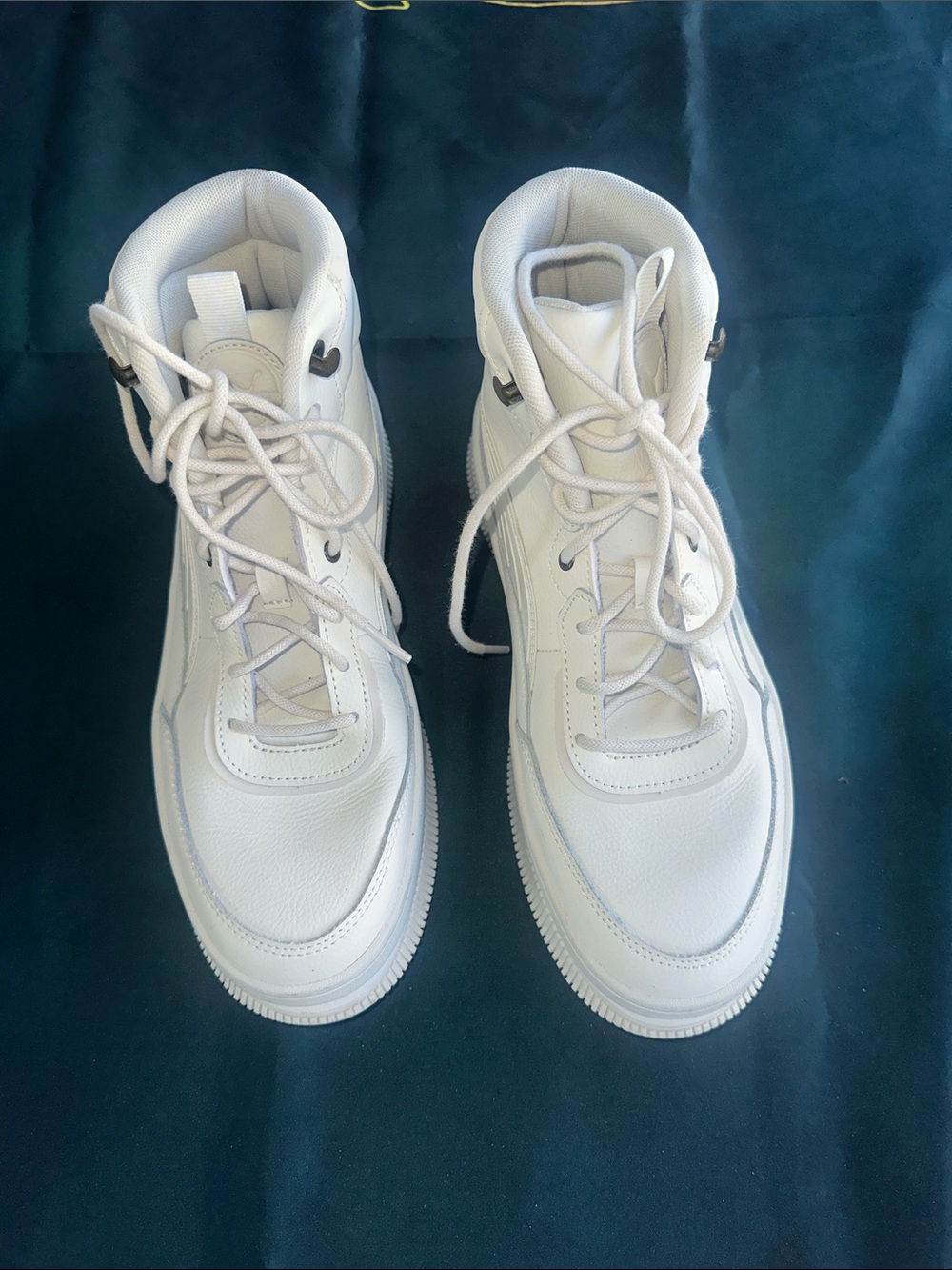 Puma Womens Mayra White High-Top Platform Sneakers Boots - Picture 9 of 13